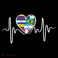 Latino Pulse Heart Hispanic Heritage Womens T-Shirt