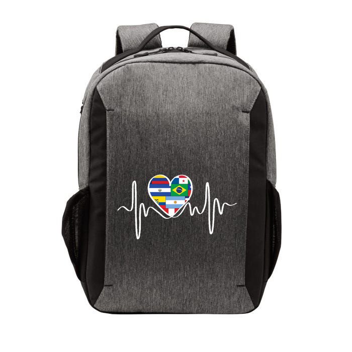 Latino Pulse Heart Hispanic Heritage Vector Backpack