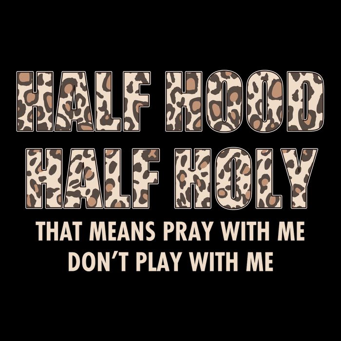 Leopard Print Half Hood Half That Means Pray With Me Dont Play With Me Impact Tech Backpack