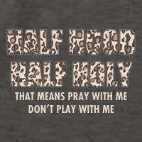 Leopard Print Half Hood Half That Means Pray With Me Dont Play With Me Vector Backpack