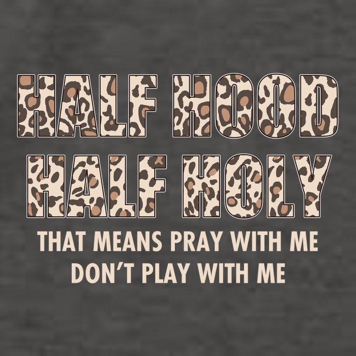 Leopard Print Half Hood Half That Means Pray With Me Dont Play With Me Vector Backpack