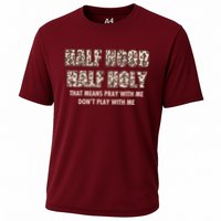 Leopard Print Half Hood Half That Means Pray With Me Dont Play With Me Performance Shirt