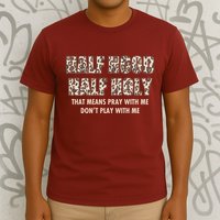 Leopard Print Half Hood Half That Means Pray With Me Dont Play With Me T-Shirt
