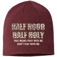 Leopard Print Half Hood Half That Means Pray With Me Dont Play With Me Sustainable Beanie