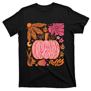 Leopard Pumpkin Halloween Season Autumn Retro T-Shirt