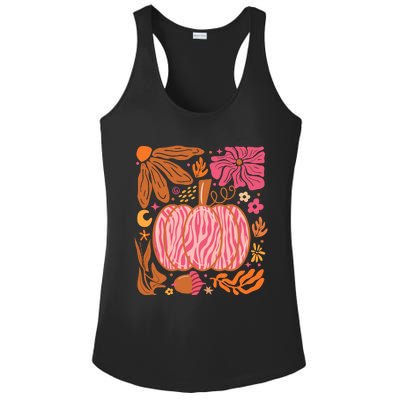 Leopard Pumpkin Halloween Season Autumn Retro Ladies PosiCharge Competitor Racerback Tank