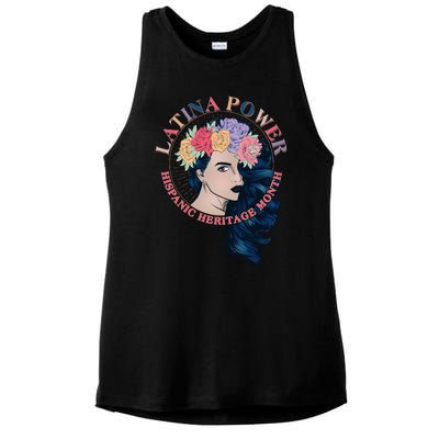 Latina Power Hispanic Heritage Month Ladies PosiCharge Tri-Blend Wicking Tank