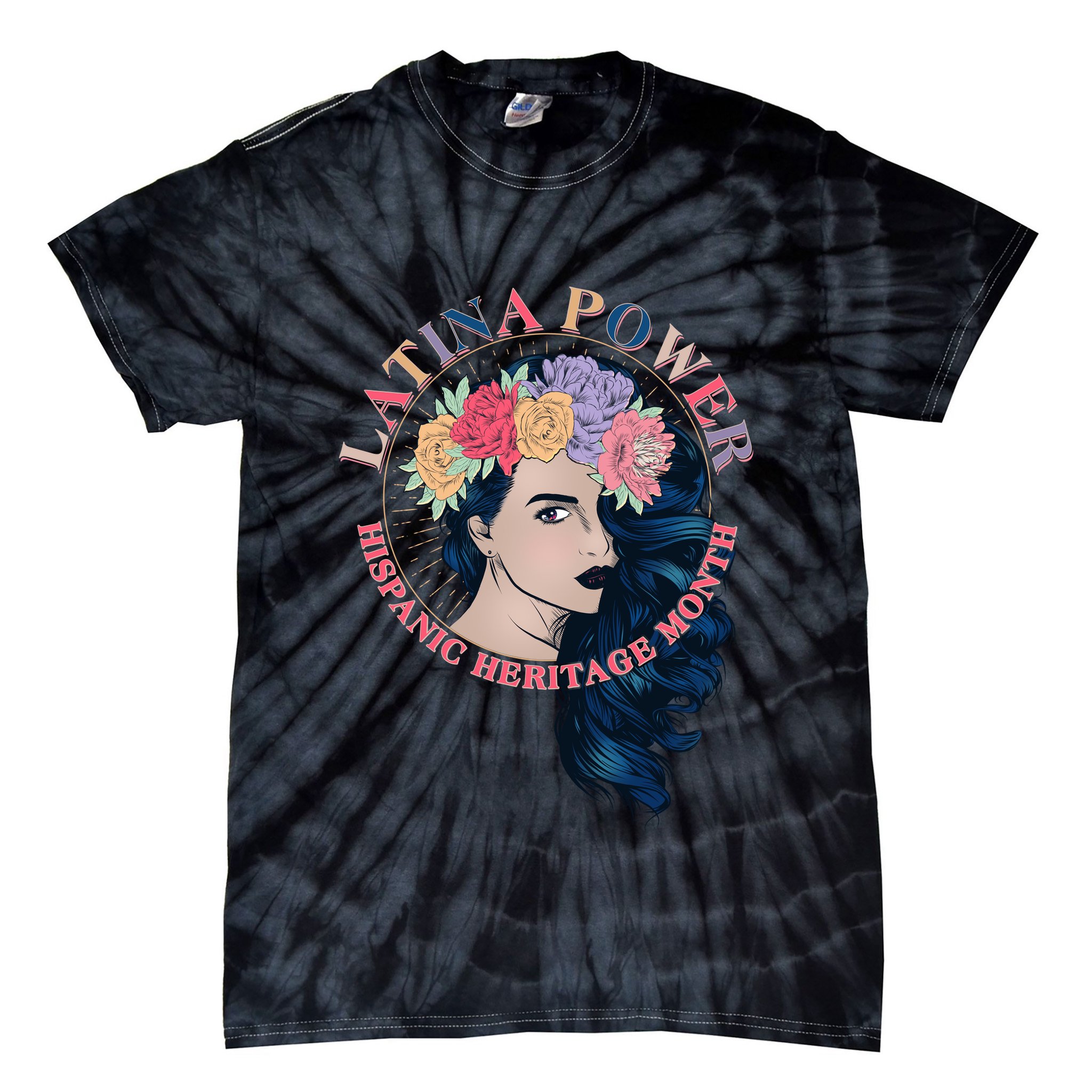Latina Power Hispanic Heritage Month Tie-Dye T-Shirt