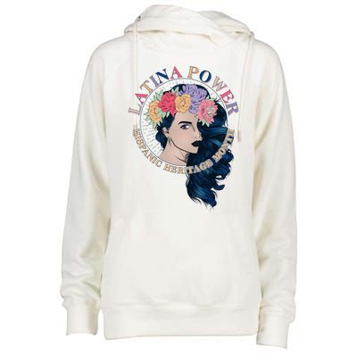 Latina Power Hispanic Heritage Month Womens Funnel Neck Pullover Hood