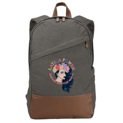 Latina Power Hispanic Heritage Month Cotton Canvas Backpack