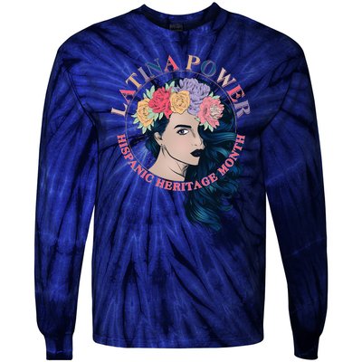 Latina Power Hispanic Heritage Month Tie-Dye Long Sleeve Shirt