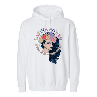 Latina Power Hispanic Heritage Month Garment-Dyed Fleece Hoodie