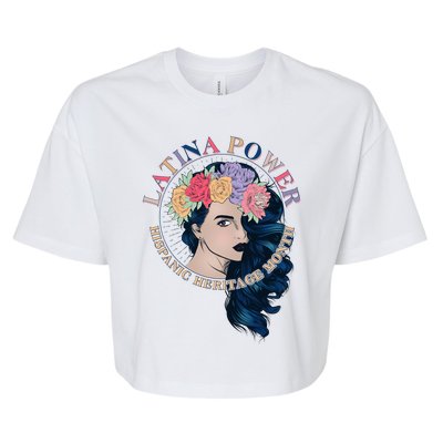 Latina Power Hispanic Heritage Month Bella+Canvas Jersey Crop Tee