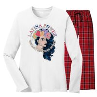 Latina Power Hispanic Heritage Month Women's Long Sleeve Flannel Pajama Set 