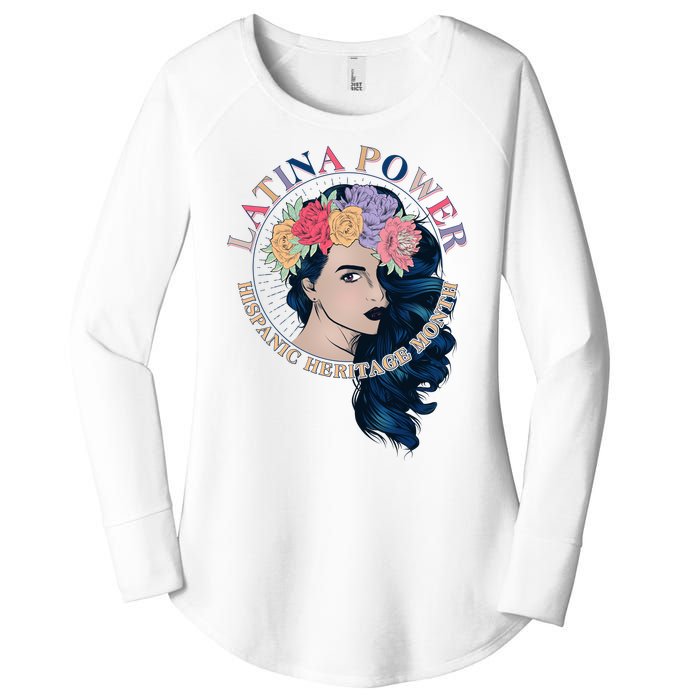 Latina Power Hispanic Heritage Month Women's Perfect Tri Tunic Long Sleeve Shirt