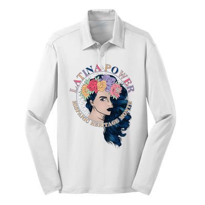 Latina Power Hispanic Heritage Month Silk Touch Performance Long Sleeve Polo