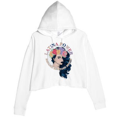 Latina Power Hispanic Heritage Month Crop Fleece Hoodie