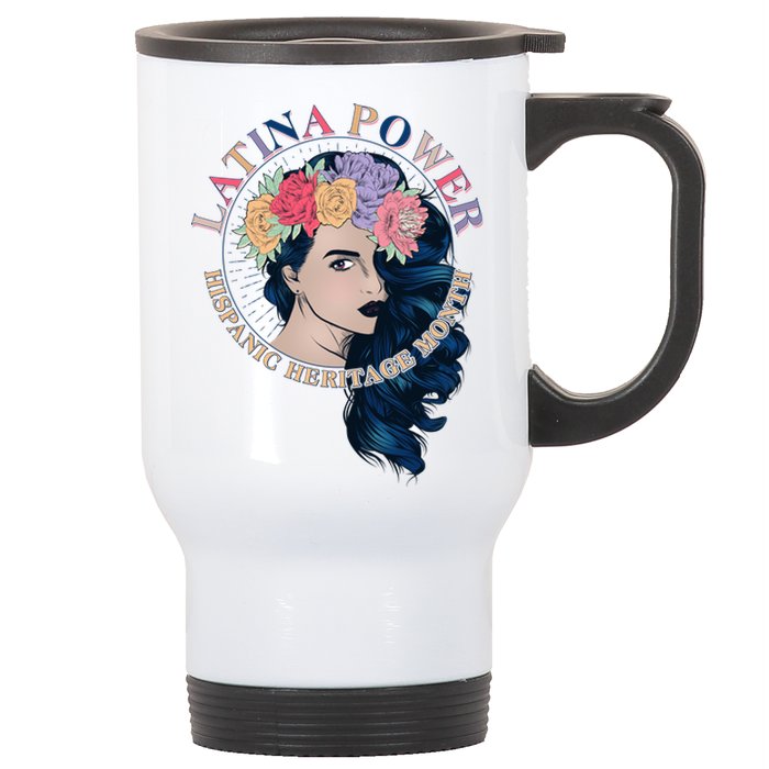 Latina Power Hispanic Heritage Month Stainless Steel Travel Mug