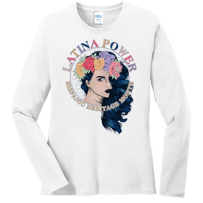 Latina Power Hispanic Heritage Month Ladies Long Sleeve Shirt