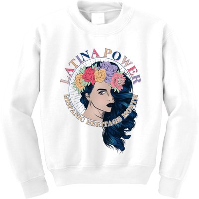 Latina Power Hispanic Heritage Month Kids Sweatshirt
