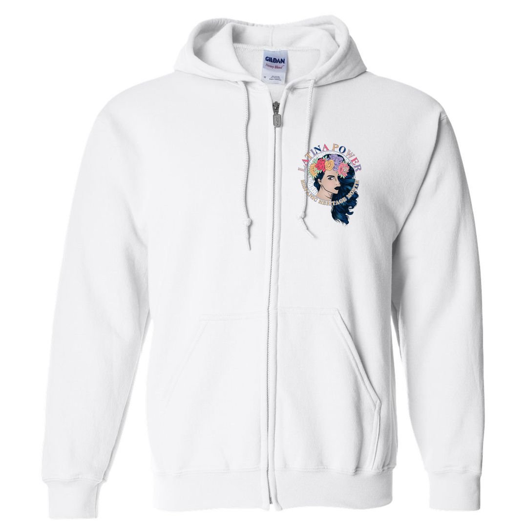 Latina Power Hispanic Heritage Month Full Zip Hoodie