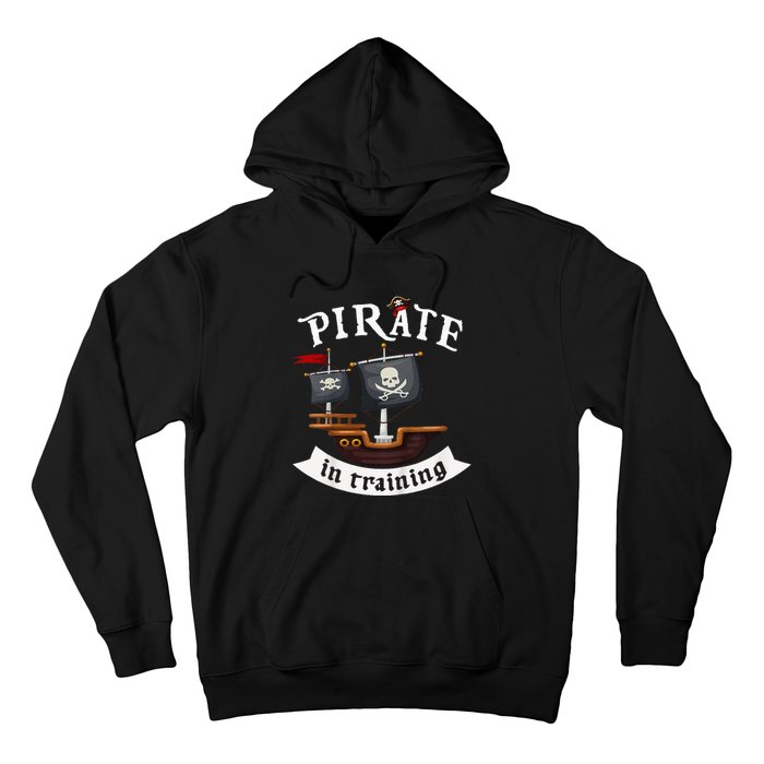 Little Pirate In Training Boy Funny Pirate Hoodie