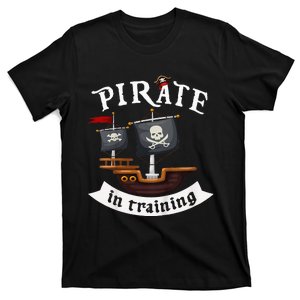 Little Pirate In Training Boy Funny Pirate T-Shirt