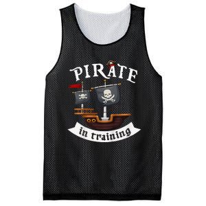 Little Pirate In Training Boy Funny Pirate Mesh Reversible Basketball Jersey Tank