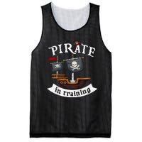 Little Pirate In Training Boy Funny Pirate Mesh Reversible Basketball Jersey Tank