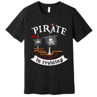 Little Pirate In Training Boy Funny Pirate Premium T-Shirt