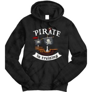 Little Pirate In Training Boy Funny Pirate Tie Dye Hoodie