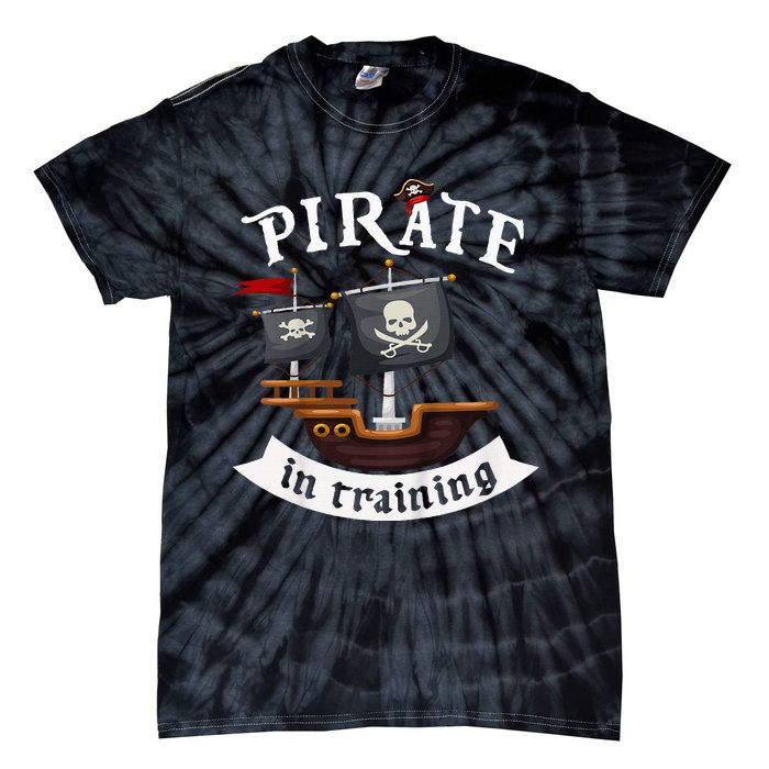 Little Pirate In Training Boy Funny Pirate Tie-Dye T-Shirt