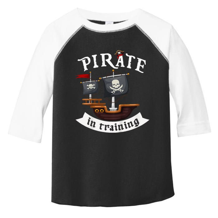 Little Pirate In Training Boy Funny Pirate Toddler Fine Jersey T-Shirt