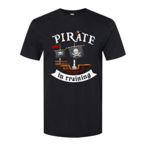 Little Pirate In Training Boy Funny Pirate Softstyle CVC T-Shirt