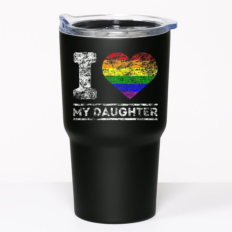 LGBT Pride I Love My Daughter Rainbow Support Family Lover Tumbler