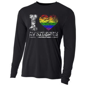 LGBT Pride I Love My Daughter Rainbow Support Family Lover Cooling Performance Long Sleeve Crew