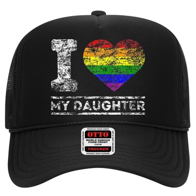 LGBT Pride I Love My Daughter Rainbow Support Family Lover Trucker Hat