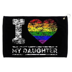 LGBT Pride I Love My Daughter Rainbow Support Family Lover Grommeted Golf Towel