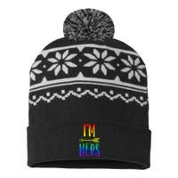 LGBT Pride I'm Her She's Mine Lesbian Couple Matching Lover USA-Made Snowflake Beanie