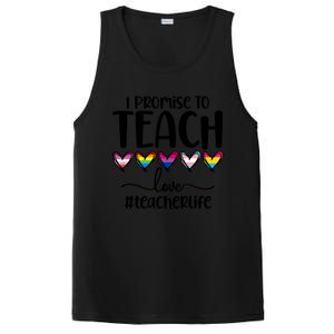 Lgbtq Pride I Promise To Teach Love Teacher Life Gift PosiCharge Competitor Tank