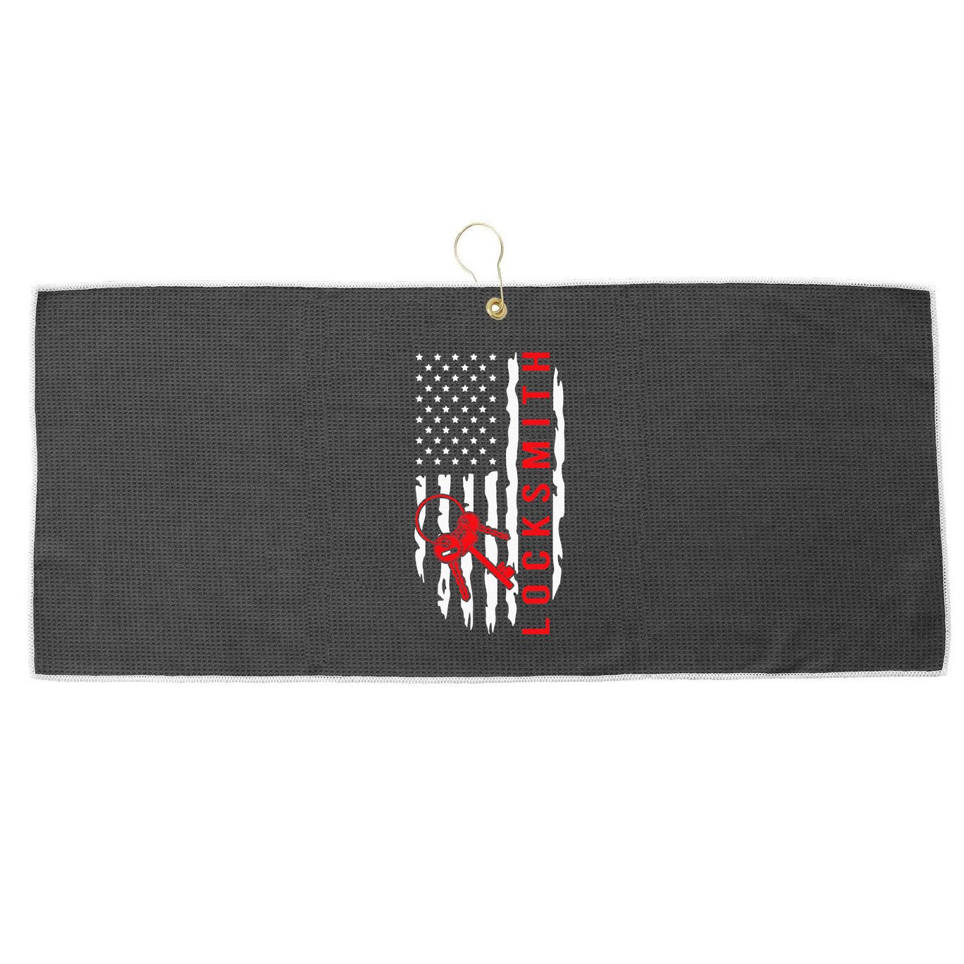 Locksmith Picking I Locksmithing I Key I Locksmith Large Microfiber Waffle Golf Towel