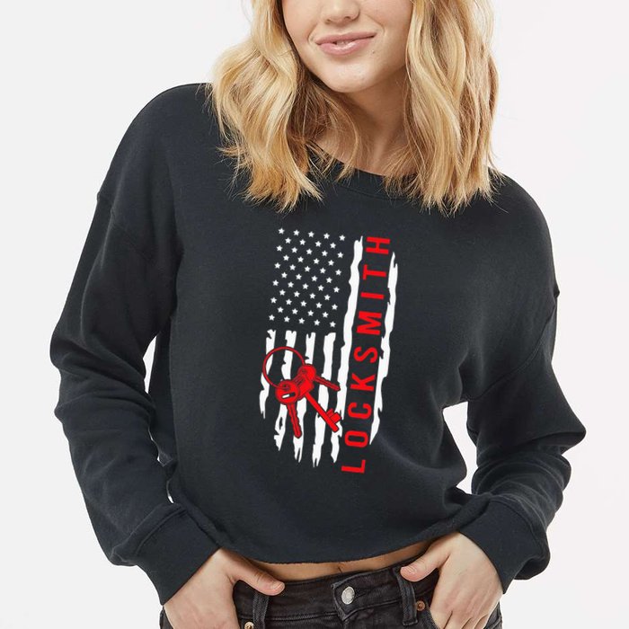 Locksmith Picking I Locksmithing I Key I Locksmith Cropped Pullover Crew