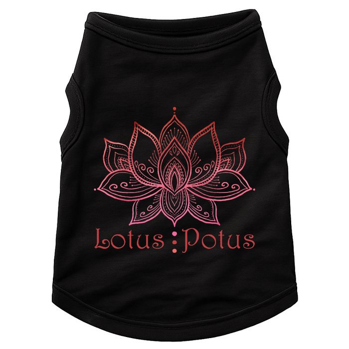 Lotus Potus In Red And Shades Doggie Tank