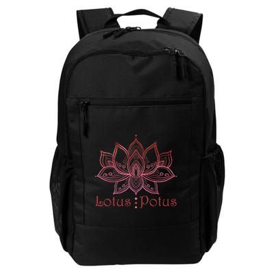 Lotus Potus In Red And Shades Backpack