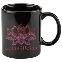 Lotus Potus In Red And Shades 11oz C Handle Ceramic Mug