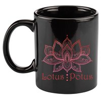 Lotus Potus In Red And Shades 11oz C Handle Ceramic Mug