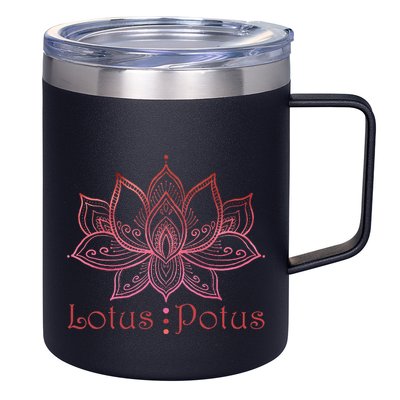 Lotus Potus In Red And Shades 12oz Stainless Steel Coffee Mug
