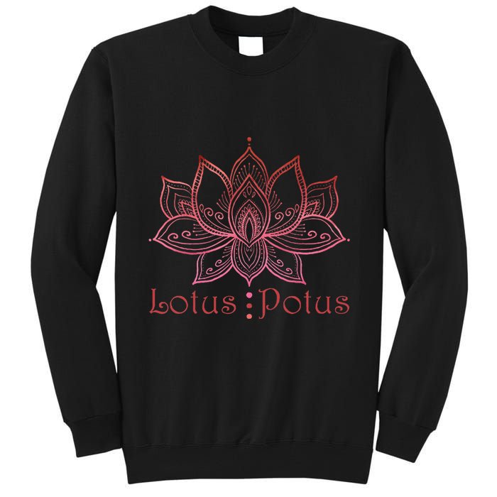Lotus Potus In Red And Shades Tall Sweatshirt