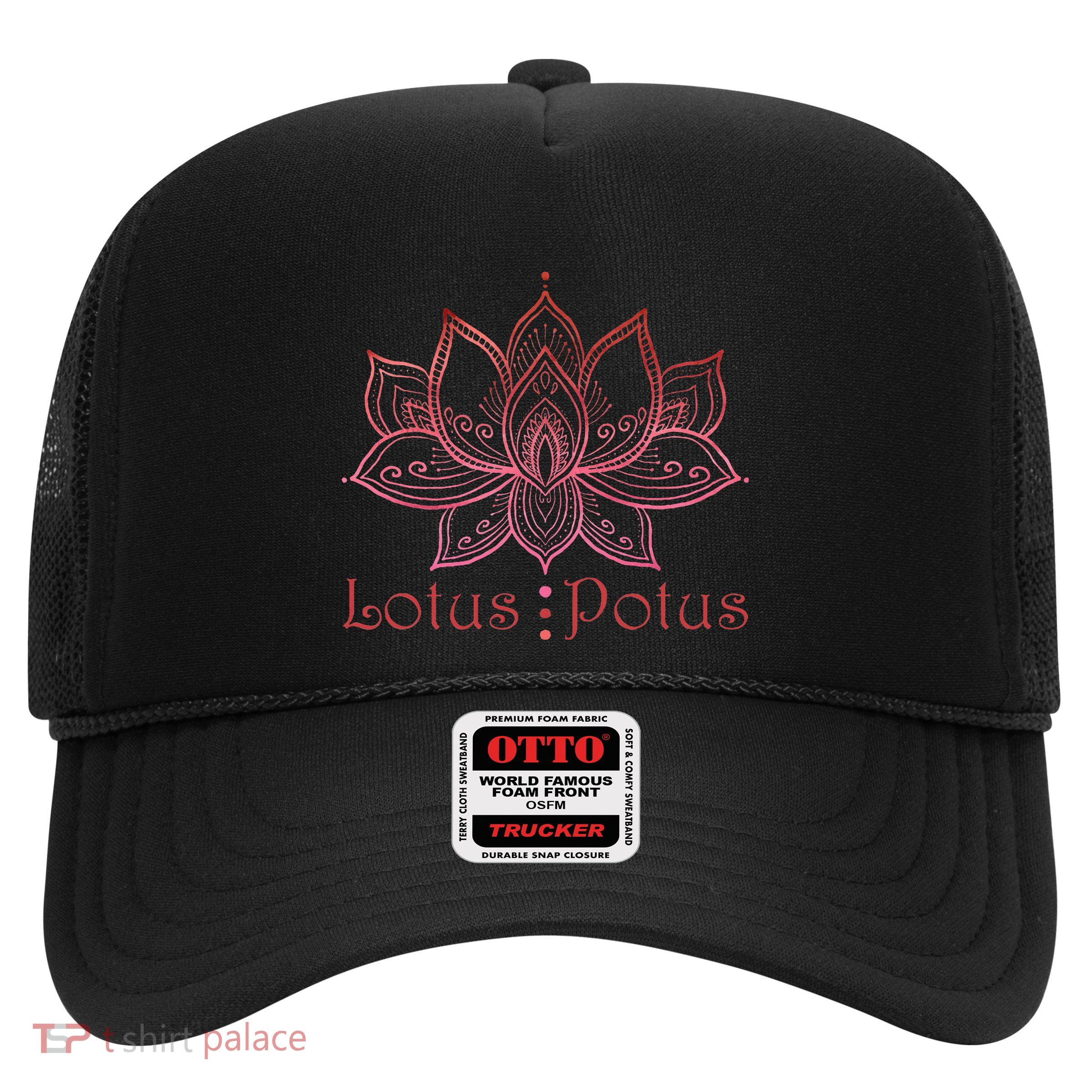 Lotus Potus In Red And Shades Trucker Hat