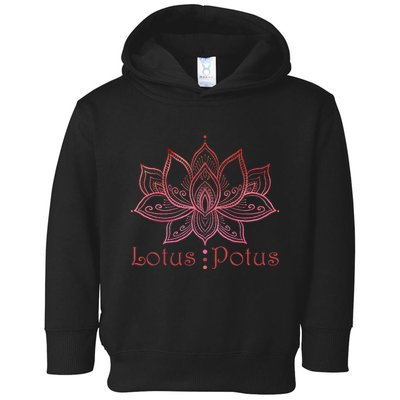 Lotus Potus In Red And Shades Toddler Hoodie